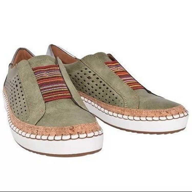 Women's Large Size Canvas Slip-On Loafers for Everyday Casual Wear
