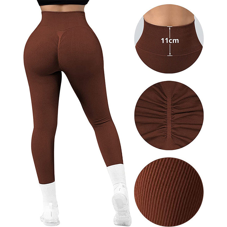 Women's High-Waist Seamless Knitted Yoga Leggings