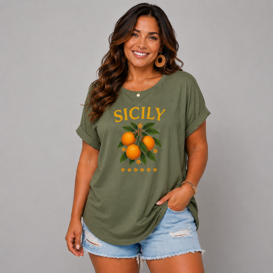 Sicily Dipped Hem T-Shirt