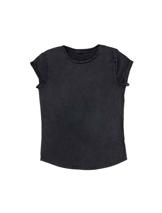 Organic Cotton Rolled Sleeve T-shirt: Womens