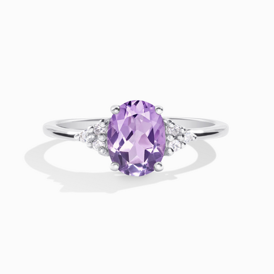 Lavender Amethyst Ring in Sterling Silver