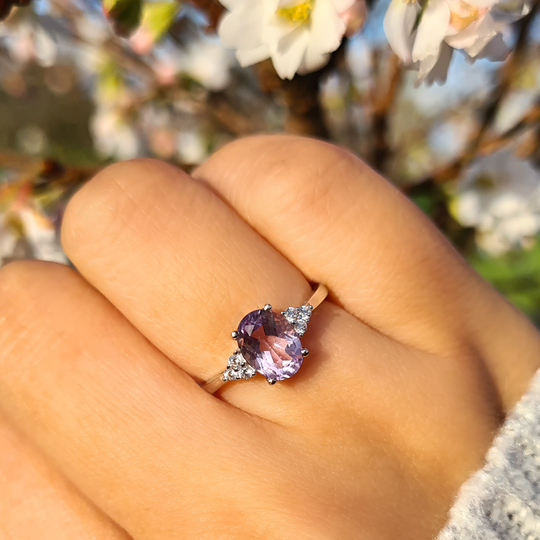 Lavender Amethyst Ring in Sterling Silver