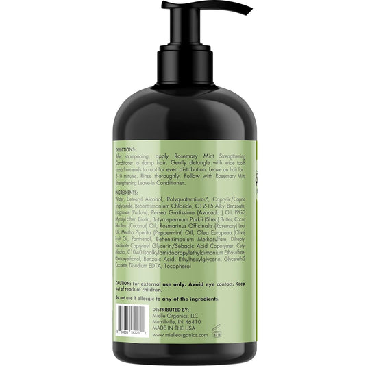 Mielle Organics Rosemary Mint Strengthening Hair Conditioner – Biotin, Detangling &amp; Hydration (12 oz)