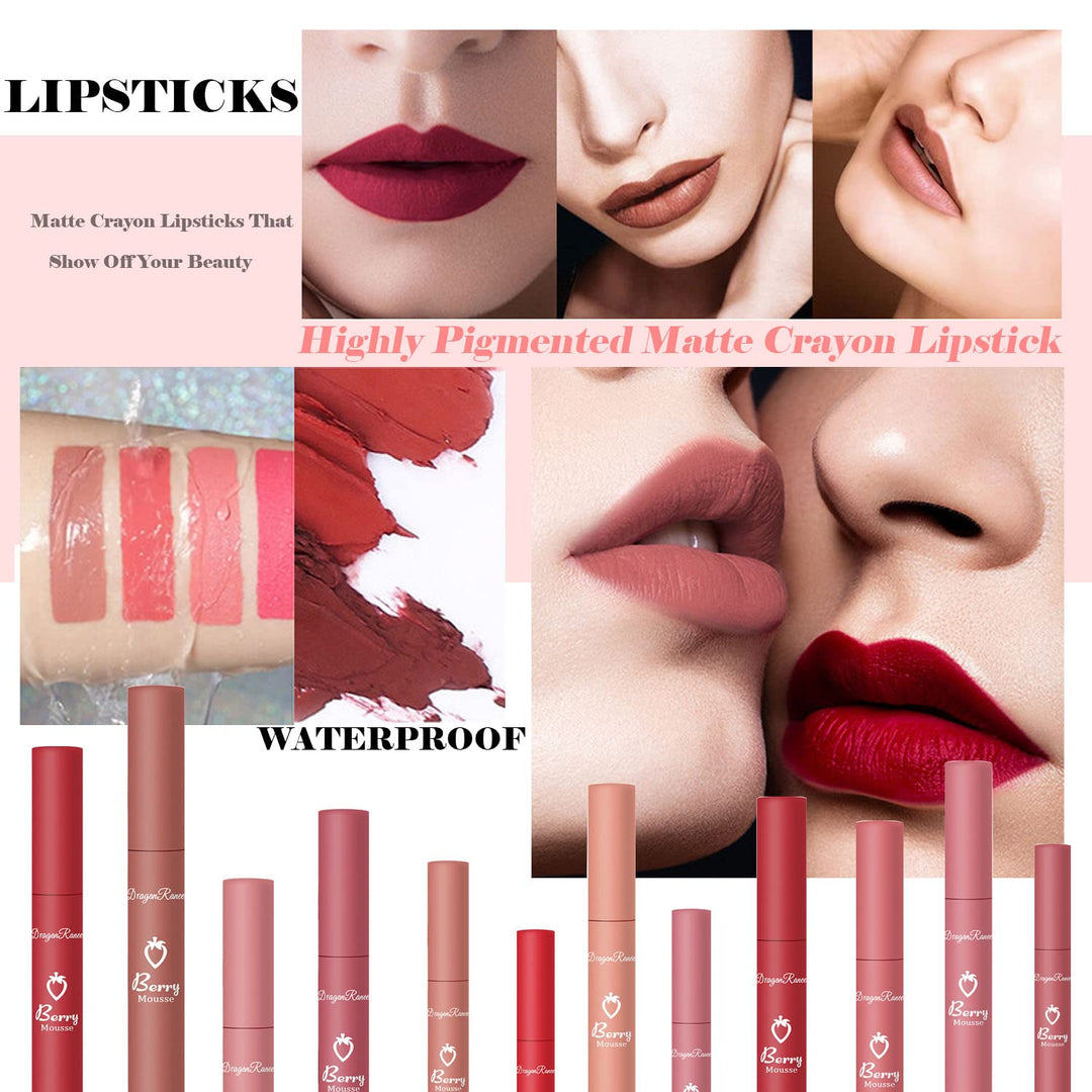 Sulily Pcs Matte Liquid Lipstick – Red, Long-Lasting Velvet Lip Stain | Up to 24H Wear