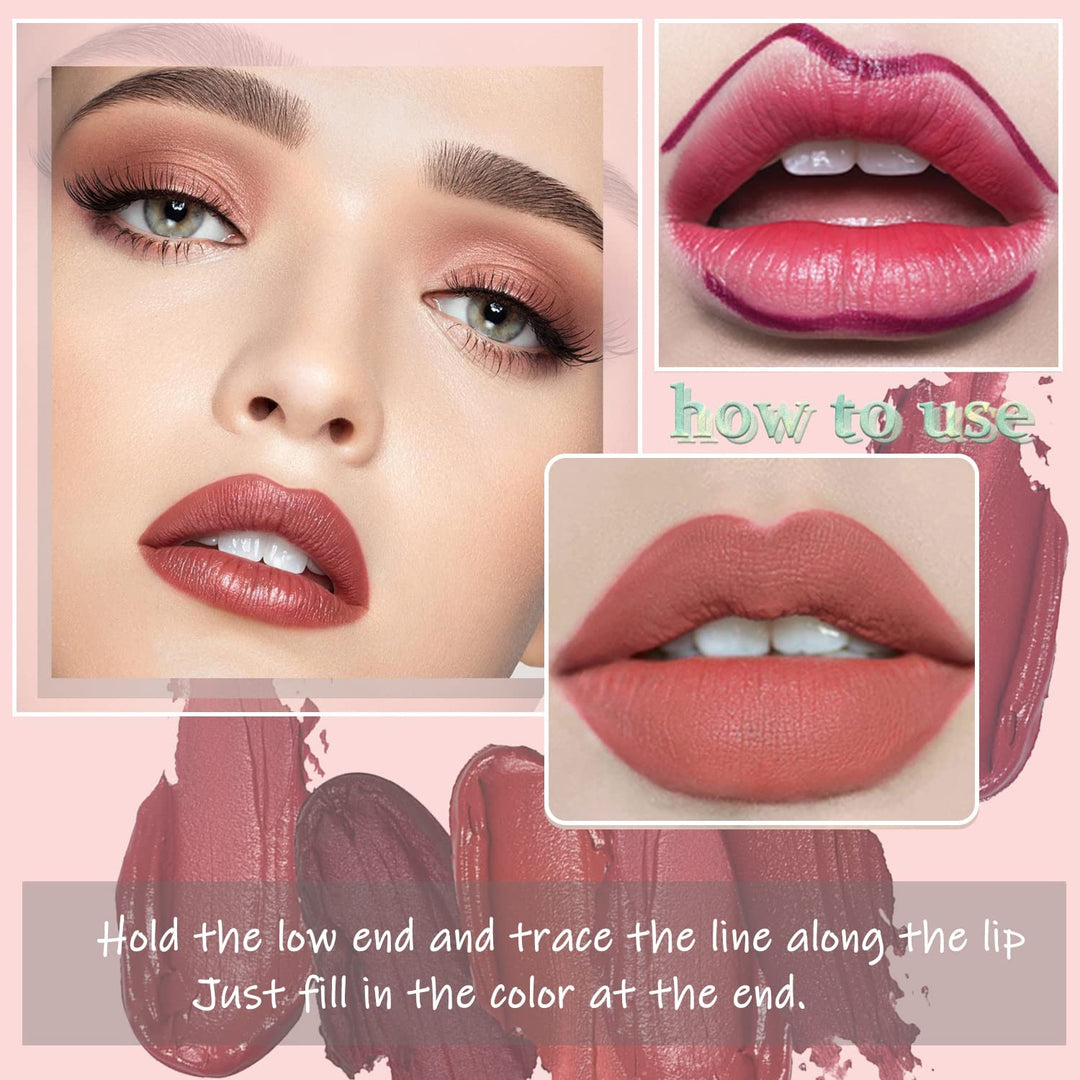 Sulily Pcs Matte Liquid Lipstick – Red, Long-Lasting Velvet Lip Stain | Up to 24H Wear
